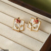 Painted Flower Square Tops Pair