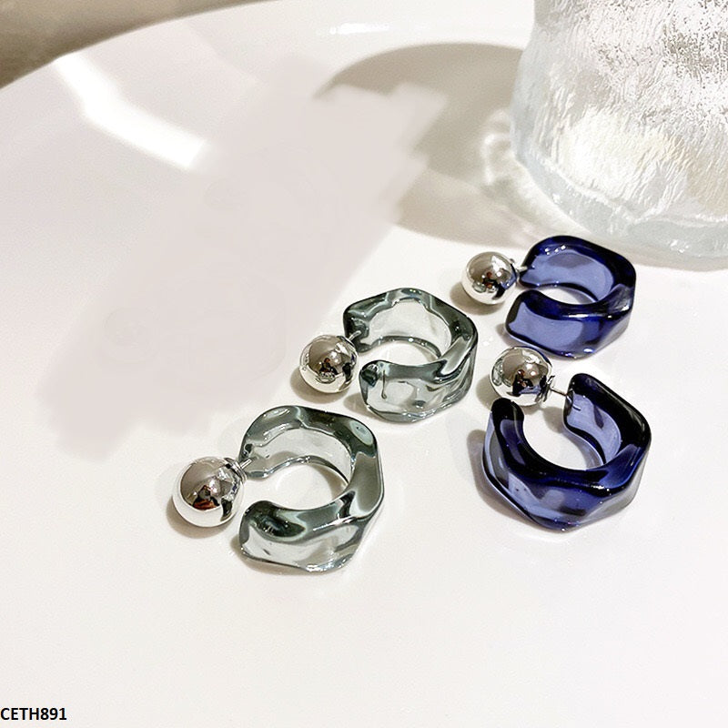 Transparent Round Cut Tops Pair