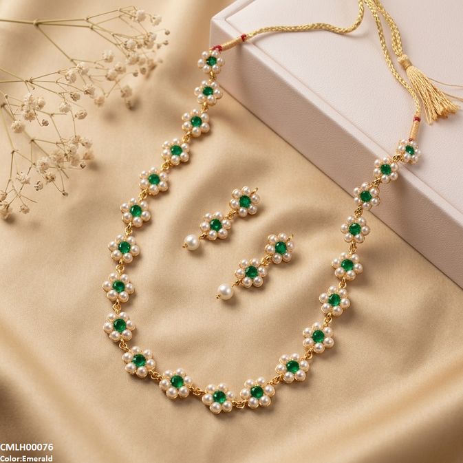 Pearl Flower Mala Set