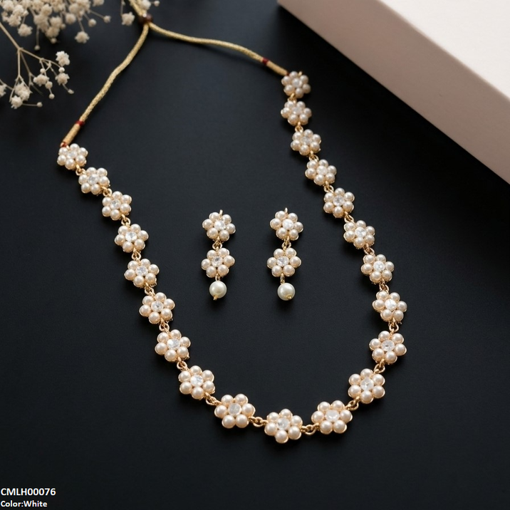 Pearl Flower Mala Set