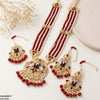 Rectangle Flower Pearl Drop Mala Set
