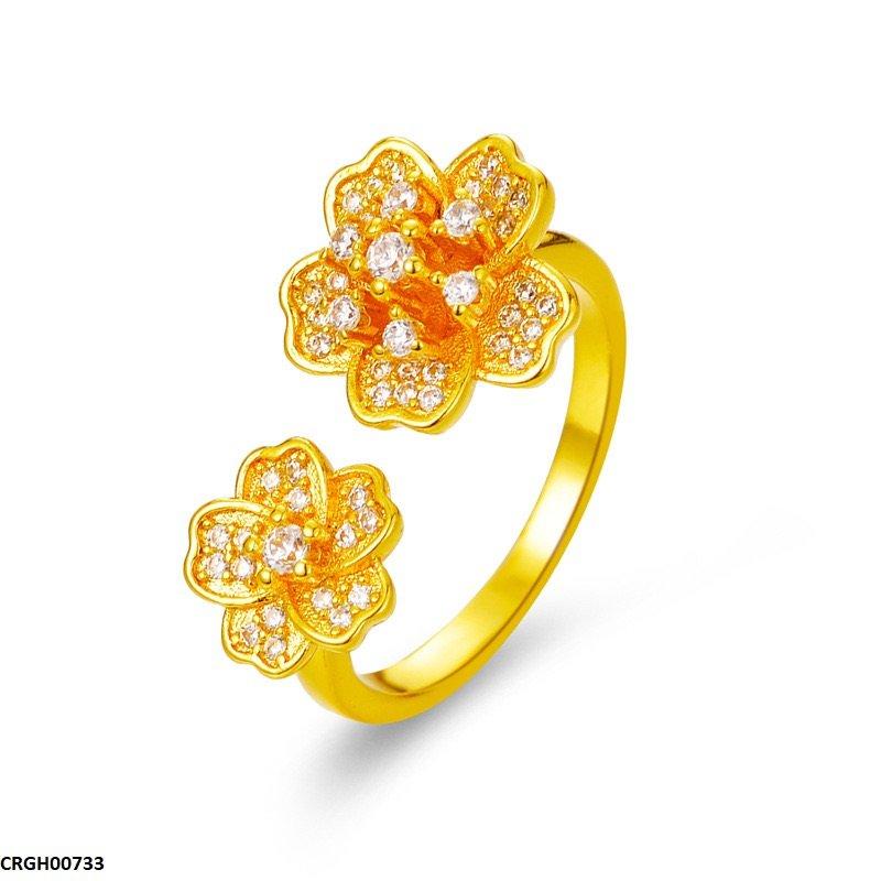 Double Flower Ring Adjustable