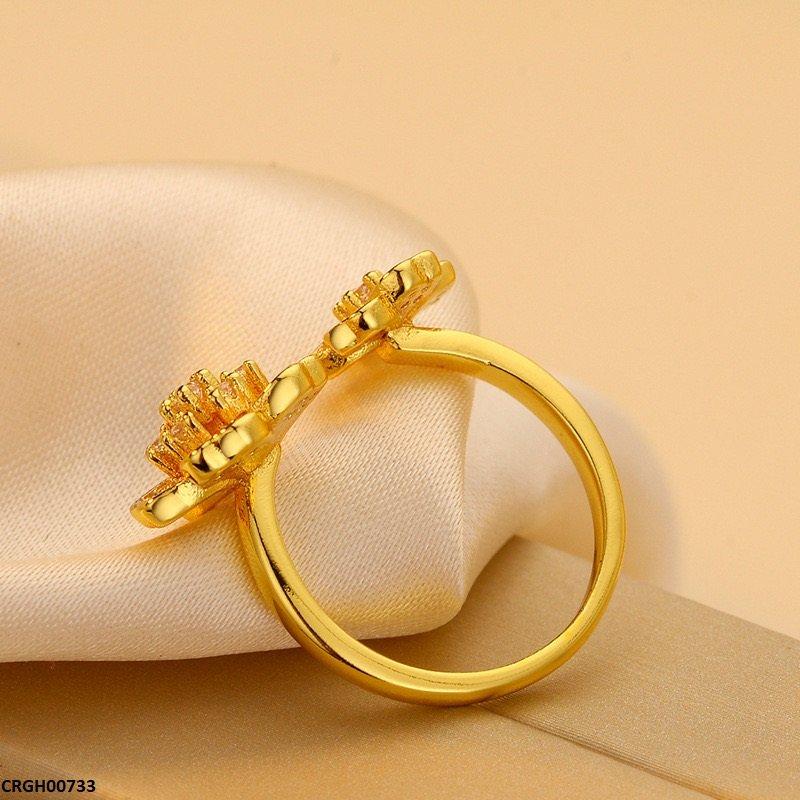 Double Flower Ring Adjustable