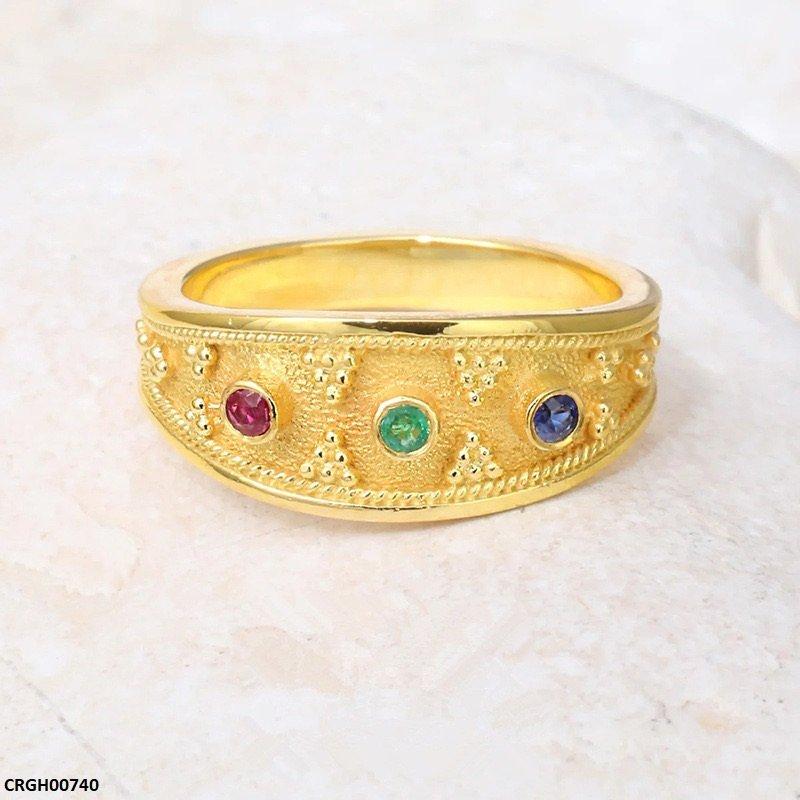 Casting Ring With Three Gems