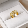 Stainless Steel Oval Vintage Ring Adjustable
