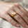 Stainless Steel Oval Signet Ring Adjustable