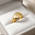 Stainless Steel Oval Signet Ring Adjustable
