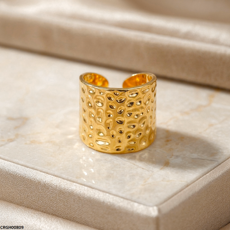 Stainless Steel Wide Dome Ring Adjustable
