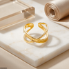 Stainless Steel Double Loop Ring Adjustable