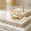 Stainless Steel Double Loop Ring Adjustable