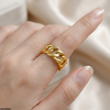 Stainless Steel Link Chain Ring Adjustable