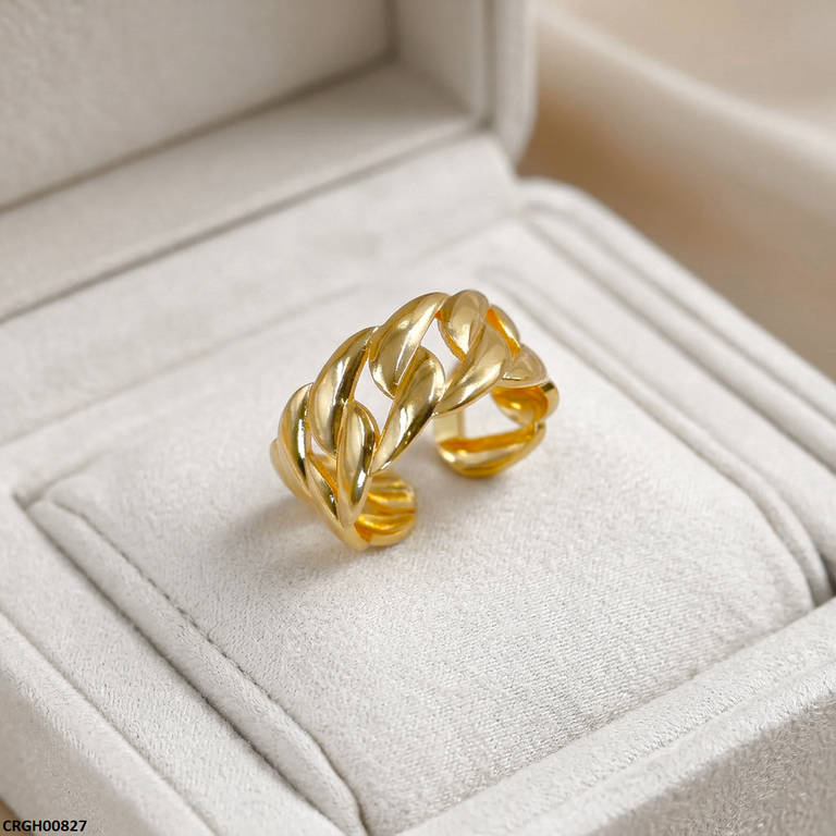 Stainless Steel Link Chain Ring Adjustable