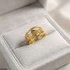 Stainless Steel Round Double Layer Ring Adjustable