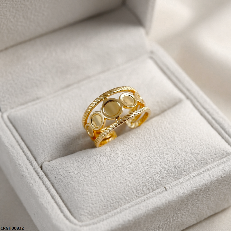 Stainless Steel Round Double Layer Ring Adjustable