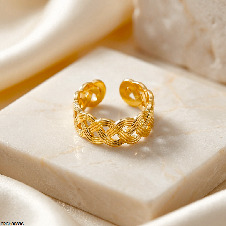 Link Chain Stainless Steel Ring Adjustable