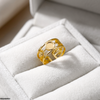 Star Burst Stainless Steel Ring Adjustable