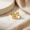 Butterfly Stainless Steel Ring Adjustable