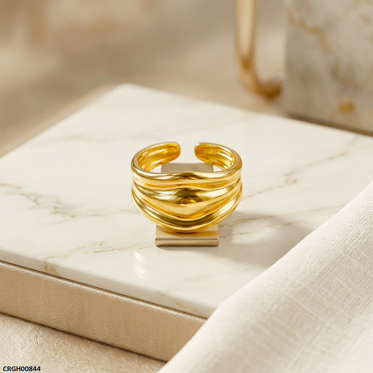 Crown Bold Stainless Steel Ring Adjustable
