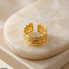 Crown Stainless Steel Ring Adjustable