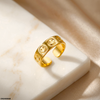 Smile Emoji Stainless Steel Ring Adjustable