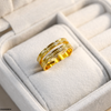 Twin Crown Stainless Steel Ring Adjustable