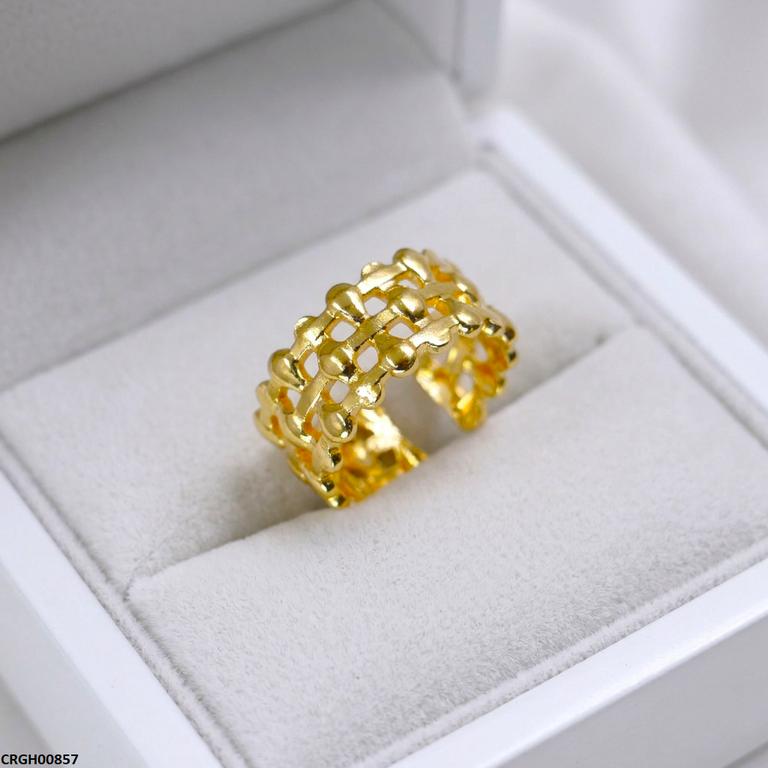 Golden Net Stainless Steel Ring Adjustable
