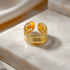 Stainless Steel Triple Layer Ring Adjustable