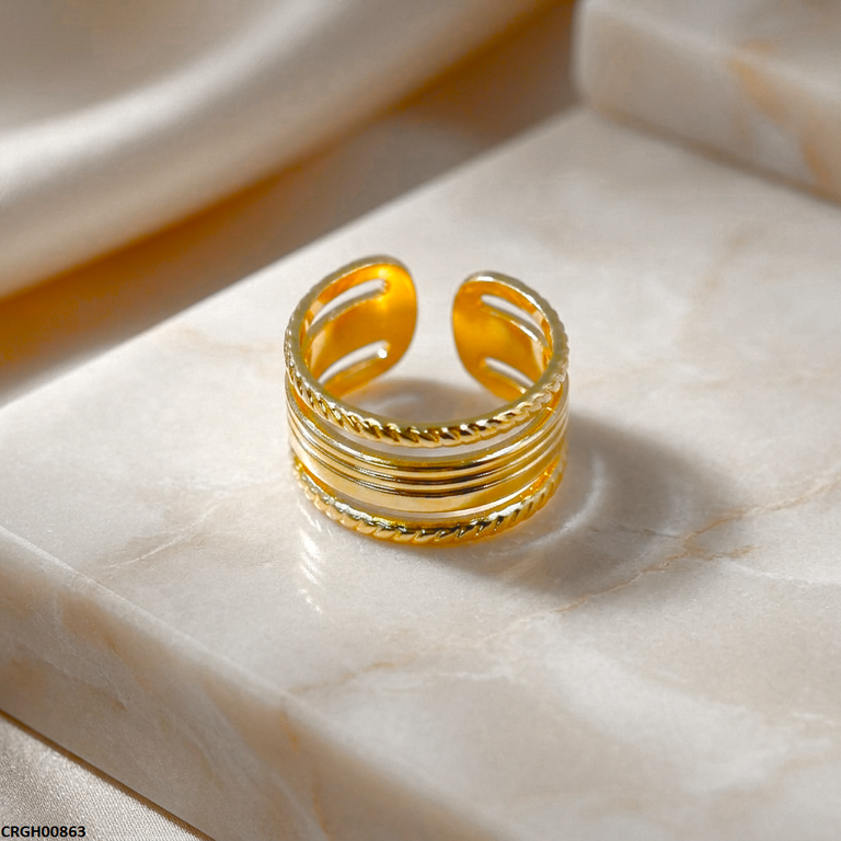 Stainless Steel Triple Layer Ring Adjustable