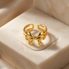 Bow Stainless Steel Ring Adjustable
