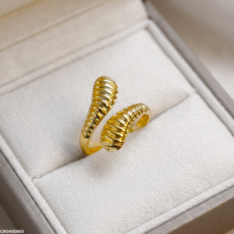 Wave Stainless Steel Ring Adjustable