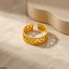 Cut Out Heart Stainless Steel Ring Adjustable