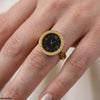 Round Watch Design Stainless Steel Ring Adjustable