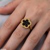 Clover Watch Design Stainless Steel Ring Adjustable