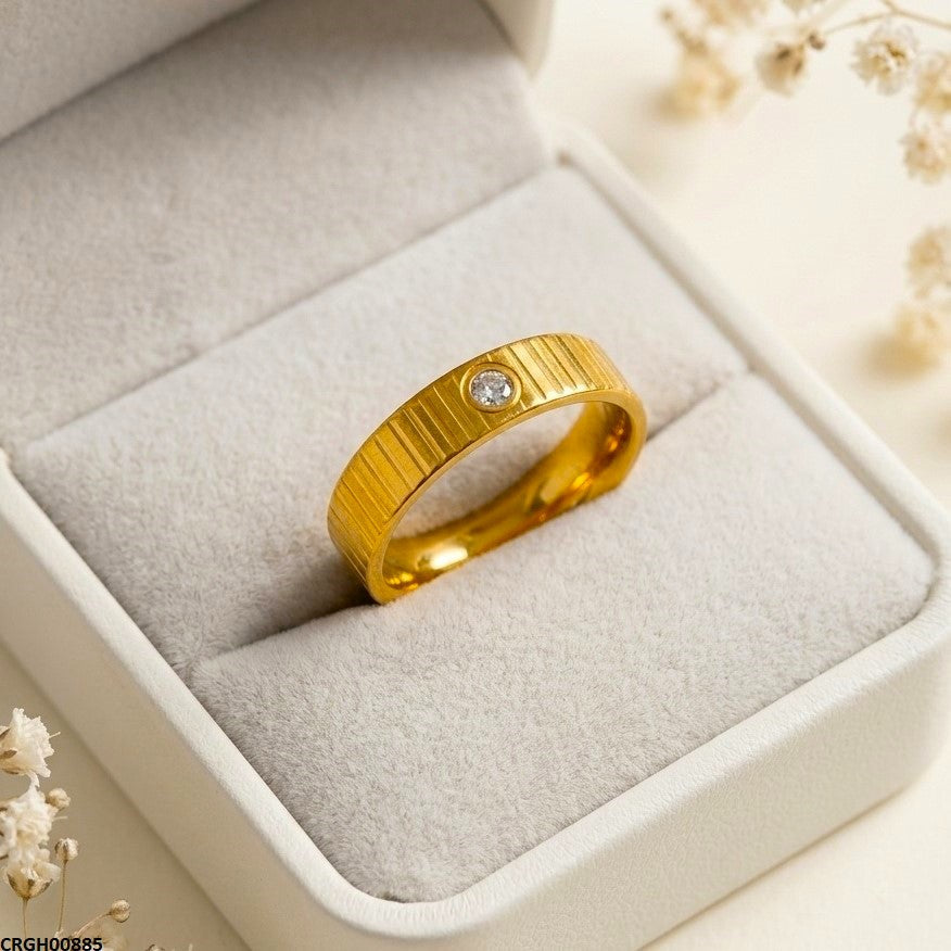 Round Stainless Steel Oval Vintage Ring