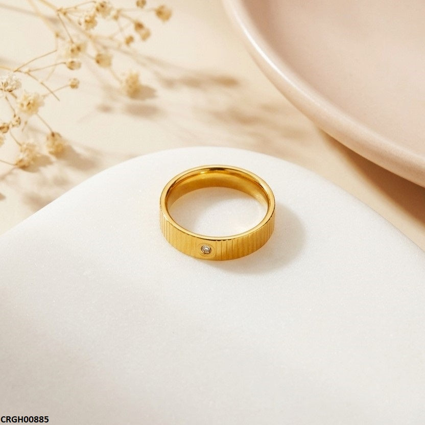 Round Stainless Steel Oval Vintage Ring