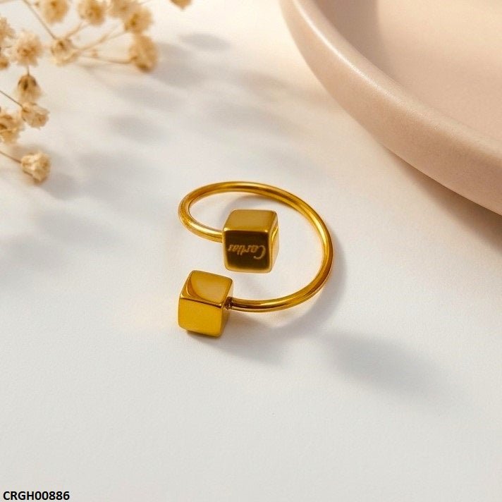 Double Square Stainless Steel Ring