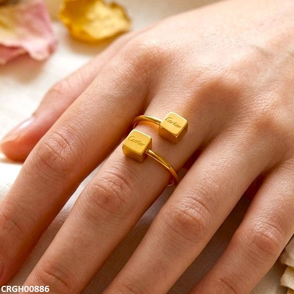 Double Square Stainless Steel Ring