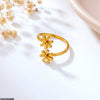 Stainless Steel Double flower Ring
