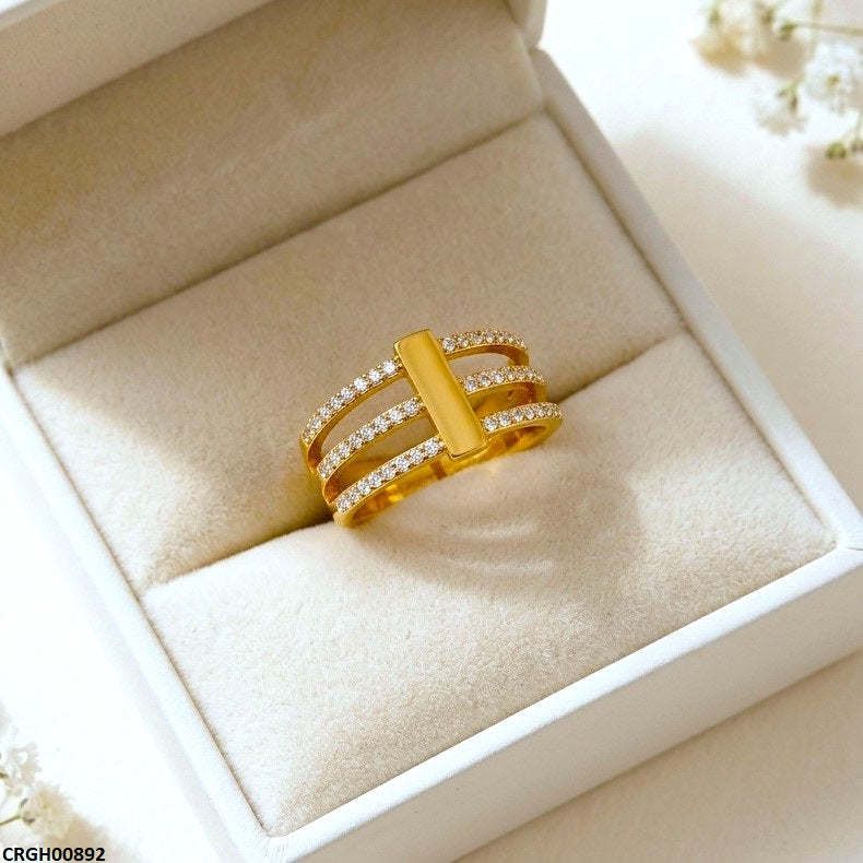 Stainless Steel Triple Layer Ring