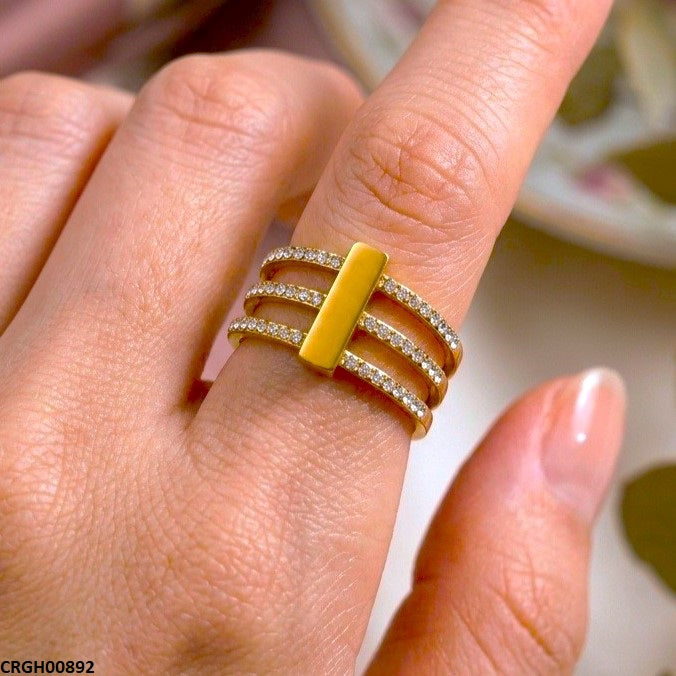 Stainless Steel Triple Layer Ring