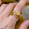 Stainless Steel Double Flower Ring