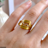 Stainless Steel Leaf Ring