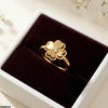 Stainless Steel Flower Heart Ring