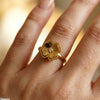 Stainless Steel Flower Heart Ring
