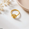 Stainless Steel Flower Heart Ring