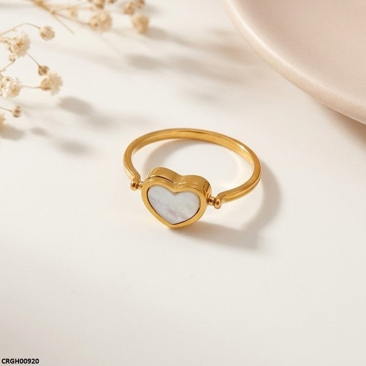 Stainless Steel Heart Layer Ring