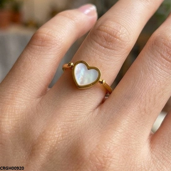 Stainless Steel Heart Layer Ring
