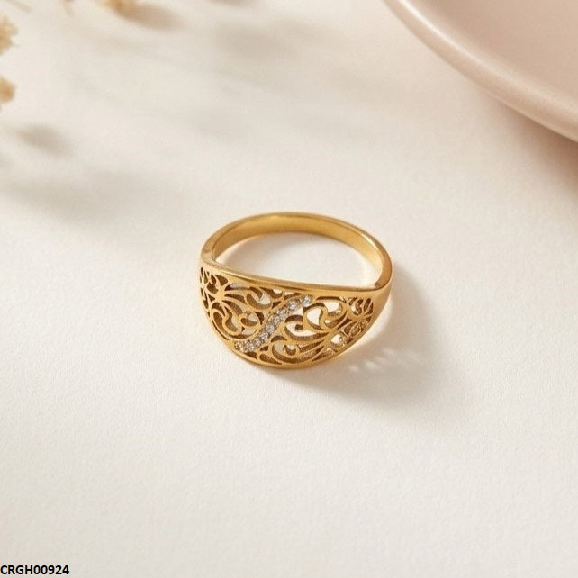 Stainless Steel Flower Ring
