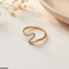 Stainless Steel Zigzag Ring