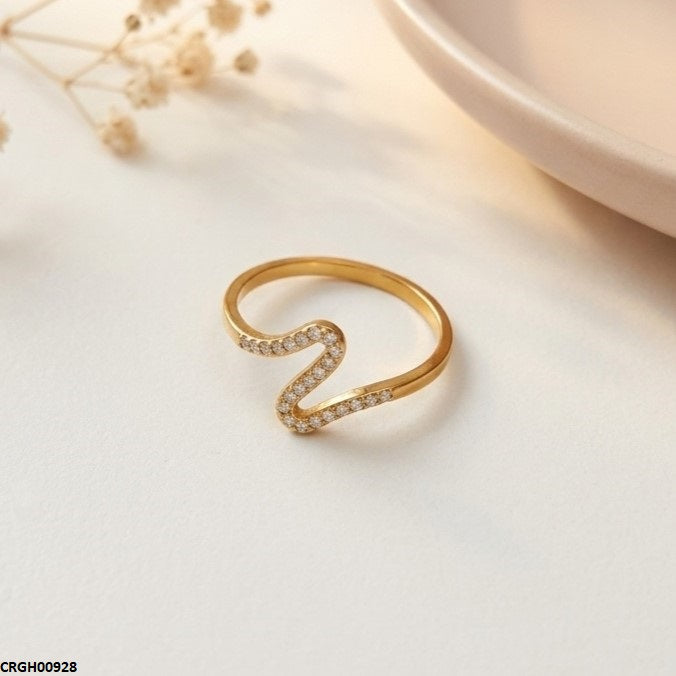 Stainless Steel Zigzag Ring